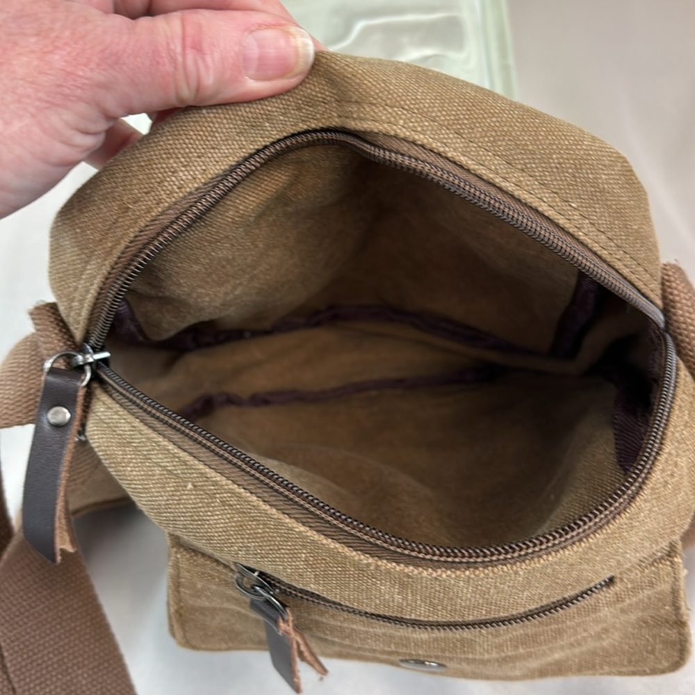 NWOT Ru YiHuang Canvas Shoulder/Crossbody Utility Bag - Picture 5 of 12